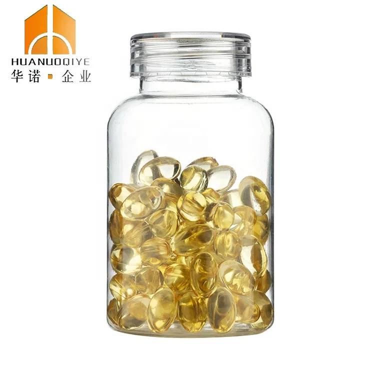 Food Grade PET Plastic Candy Container Jar with tabels Healthcare Vitamin Capsule Bottle