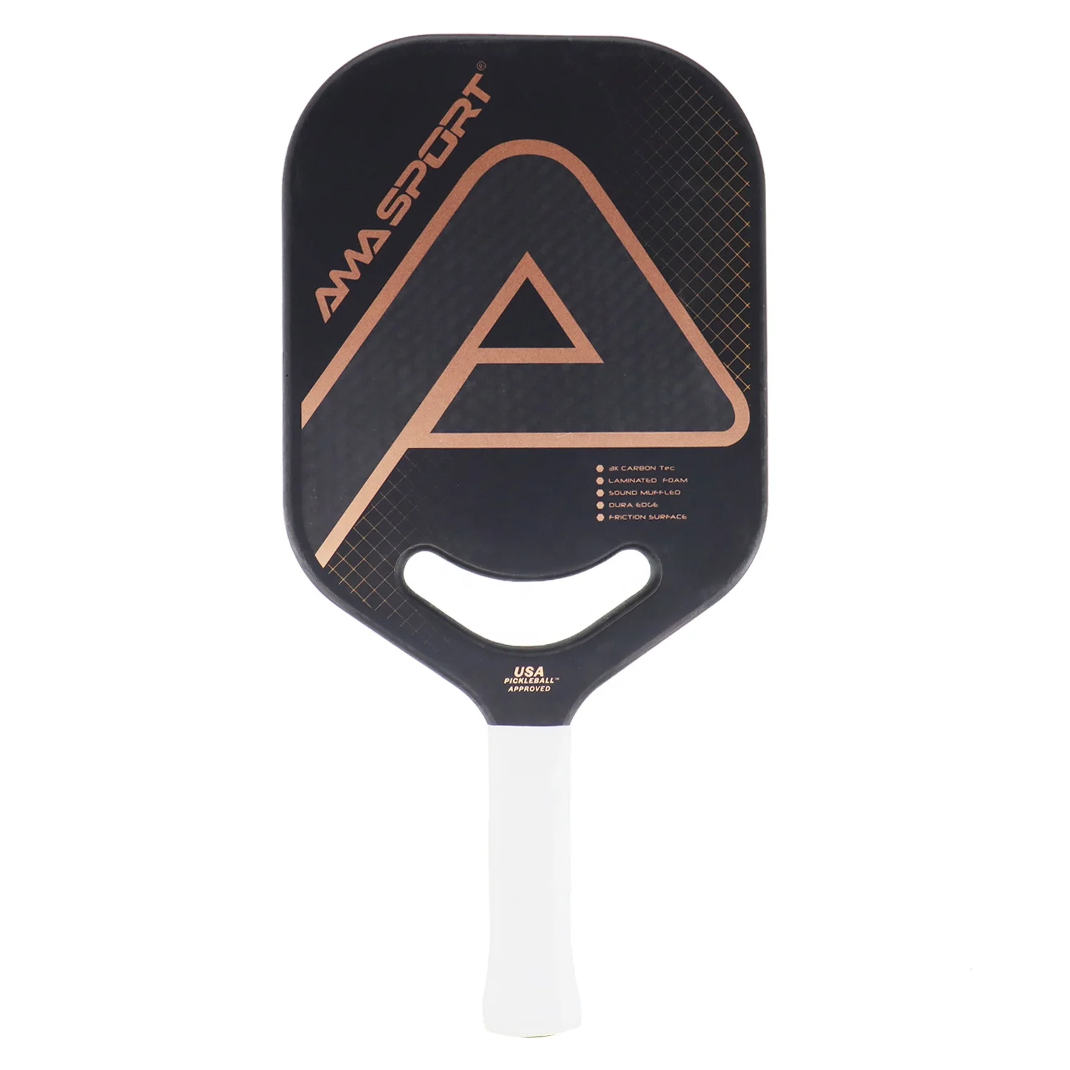 USAPA Air Dynamic Throat Customize PP Honeycomb Core Rough Surface Carbon Pickleball Paddle