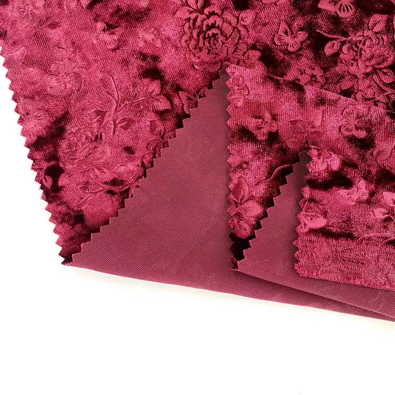 ICE VELVET FABRIC WARP KNITTING  VELVET EMBOSS  KOREA POLYESTER KOREAN SPANDEX FOR LUXURY DRESS ALGERIA