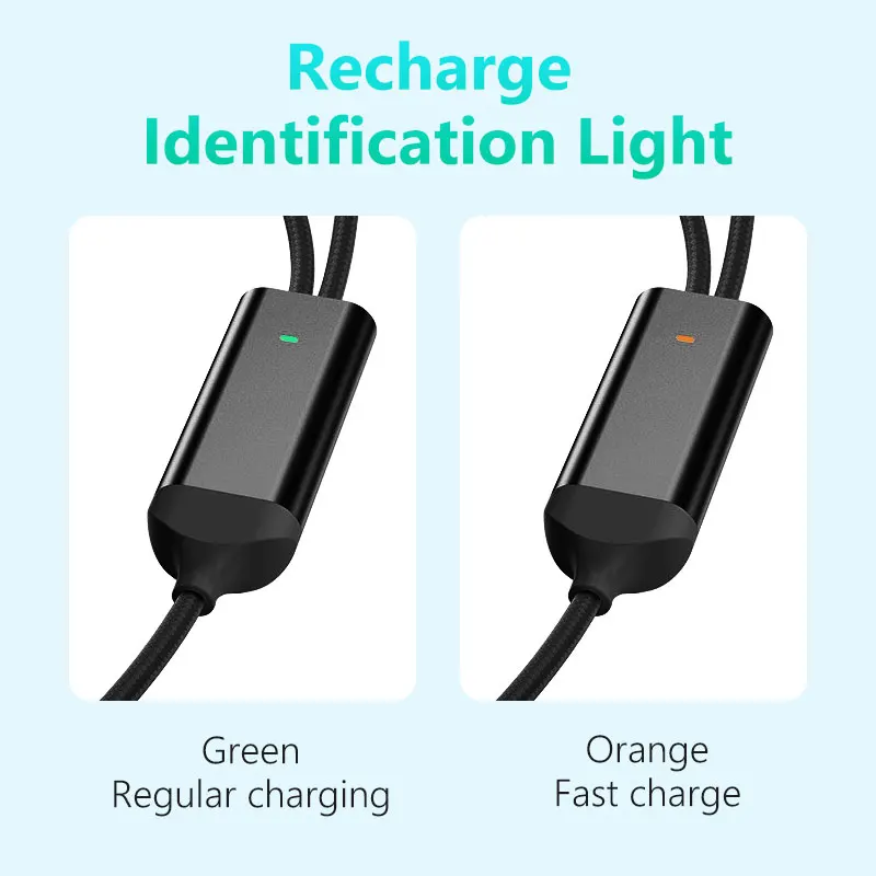 New PD TYpe-c to 2 Type-c 100W aluminum shell braiding customization usb c cable 2 in 1 pd cable