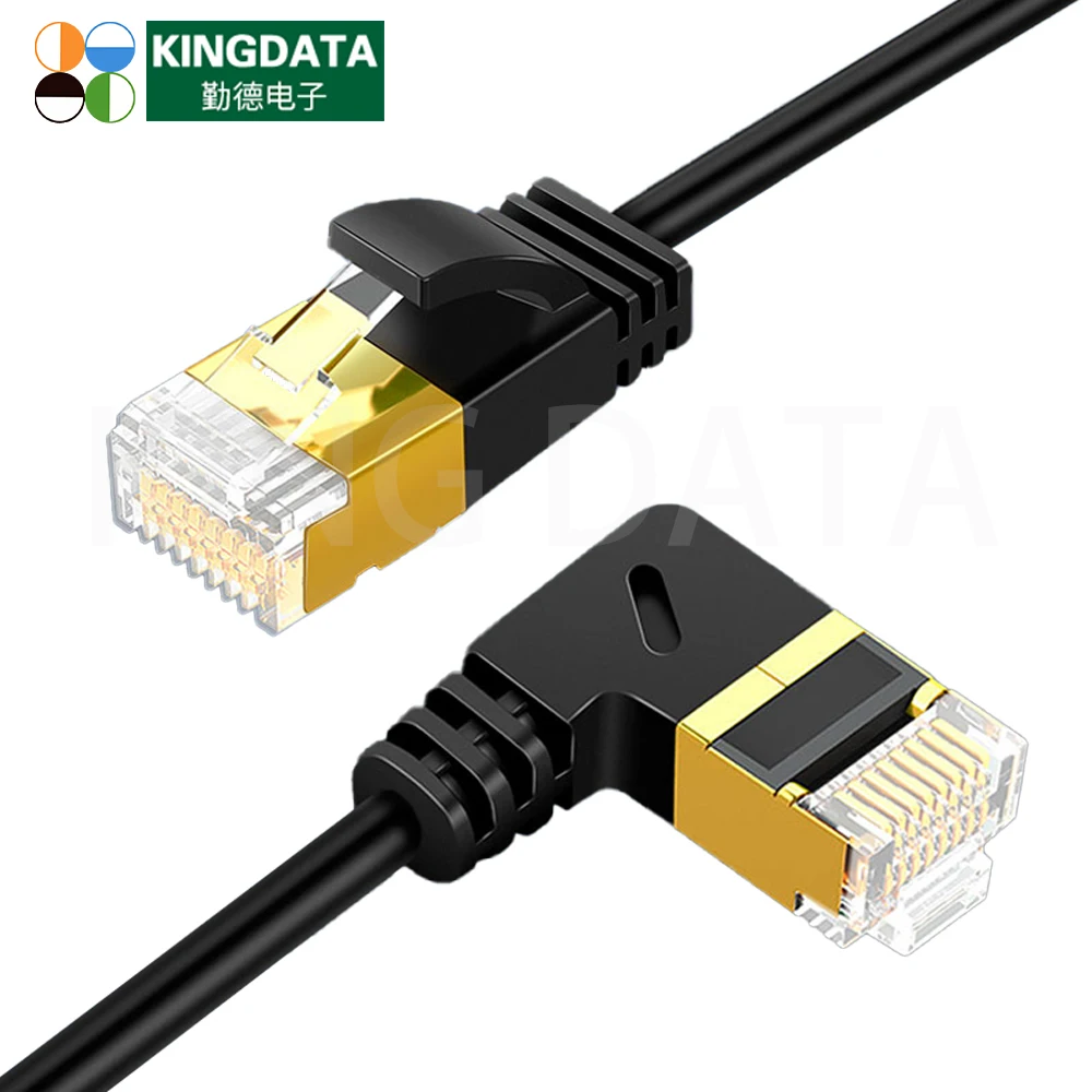 High Quality Ethernet Straight 90 Degree Up Down Right Left Angle Line0.5m 1m Cat8 Patch Cable ftp Patch Cord Rj45 Network Cable