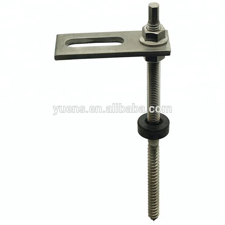 Wholesale Metal Tin Roof Solar Mount L Feet With Double Thread Hanger bolt