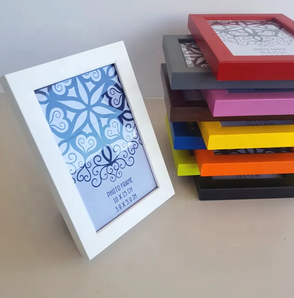 Colorful minimal wooden picture frame high quality frame Decorative Photo Frame