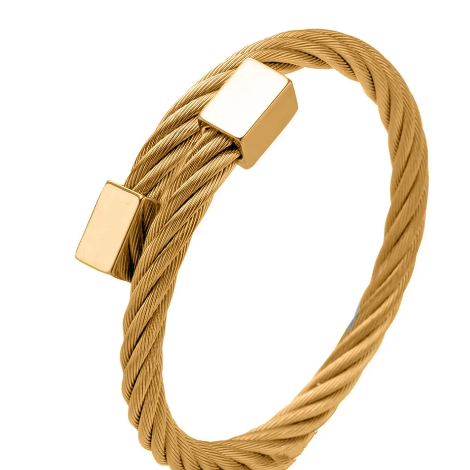 Wholesale strong hot selling cable wire bracelet stainless steel