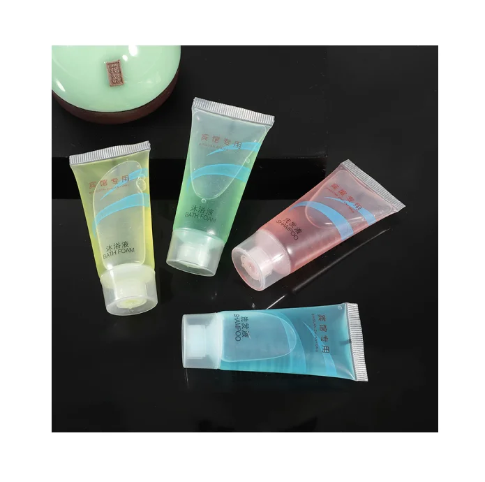 New arrival best price hotel bathroom accessories upscale plastic cosmetic tube shampoo and bath foam in tube