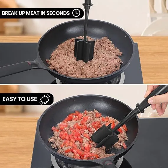 Wholesale Non Stick Mix Chopper Heat Resistant Nylon Manual Ground Beef Meat Food Chopper