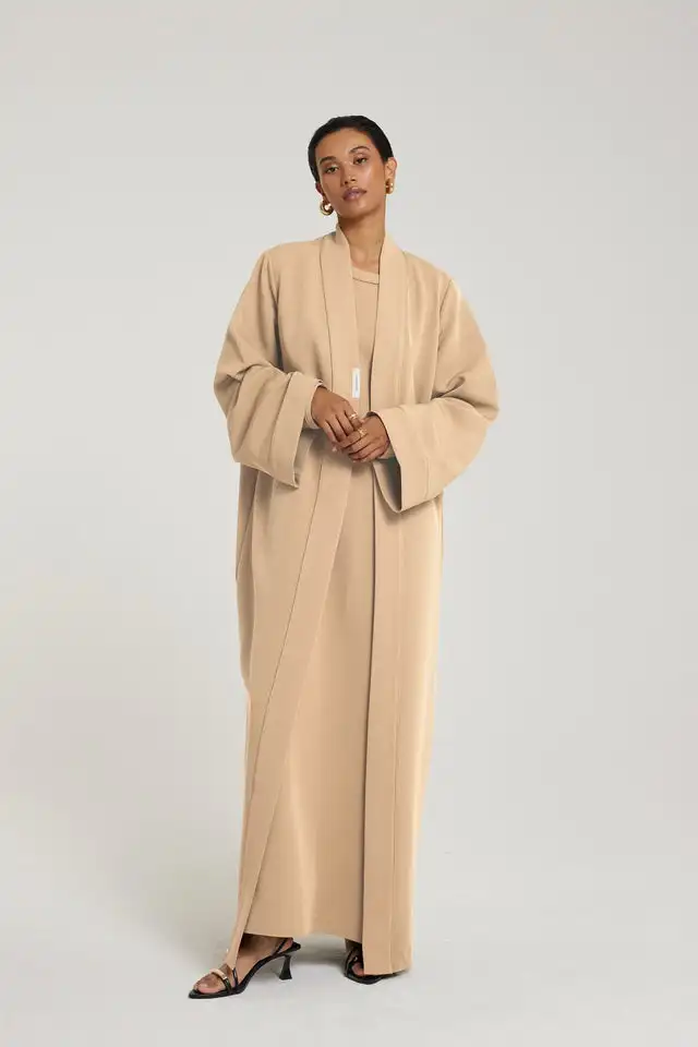 Kimono OEM мягкая толстая ткань эластичная мусульманская женская одежда модная Дизайнерская верхняя 2024