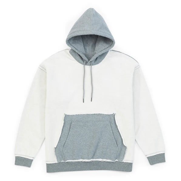 Wholesale Fleece Hoodies Unisex Custom Thick Blank Patchwork Hoodies Men 100% Cotton Embroidered Hoddies