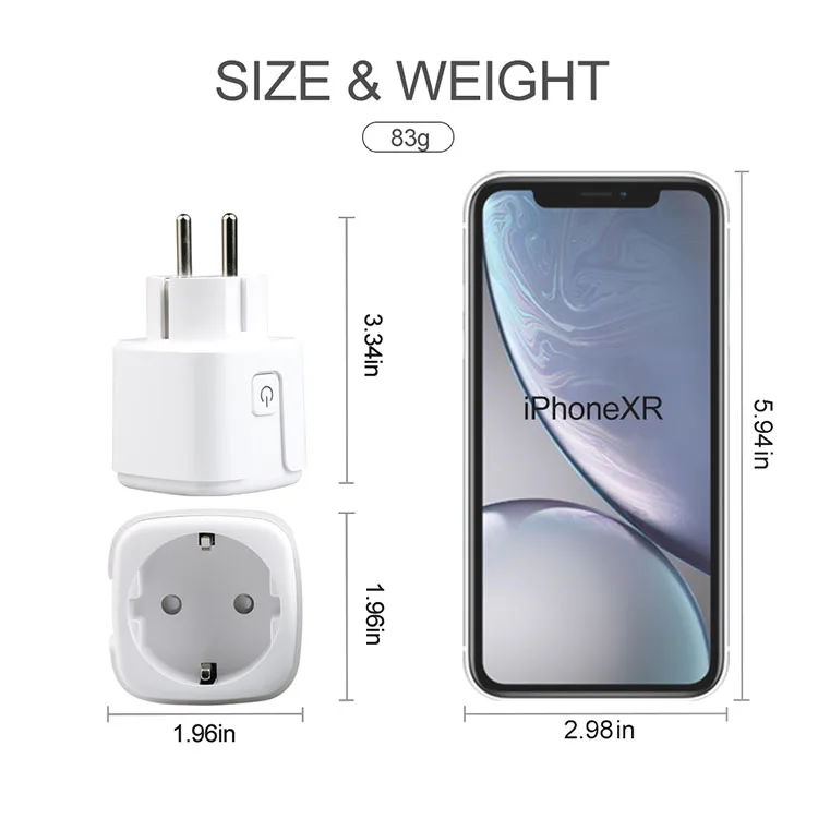 
Wonplug hot sale Tuya App EU Intelligent Smart Wifi Plug 16A With Power Consumption Wonplug hot sale Tuya App EU Intelligent Smart Wifi Plug 16A With Power Consumption