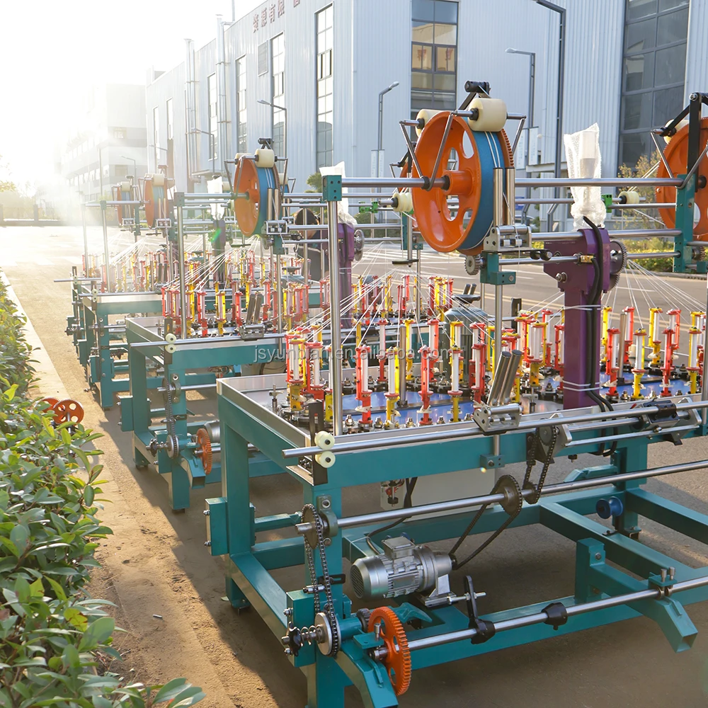 Yunbian (90-48-2) electric wire braiding machine 48spindle 2 head rope braiding machine behind take-up system wires cable