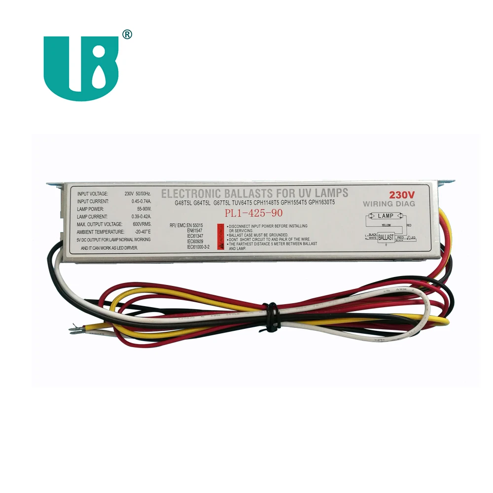 T5 UVC tube Electronic Ballast instant start uv ballast PL1-425-90 ultraviolet ballast