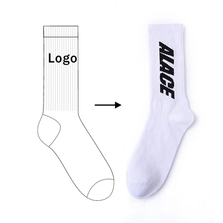 Best selling custom logo trend sports socks casual student mid-tube socks