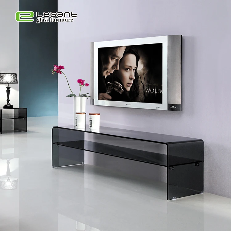 Серая изогнутая угловая стеклянная ТВ-стойка, мебель/современный ТВ-шкаф