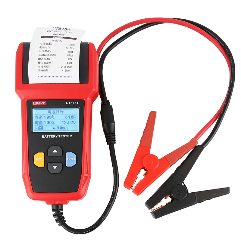 UT675A Car Battery Tester Charger Analyzer 12V 24V Voltage Battery Test Car Battery Tester Charging Scanner