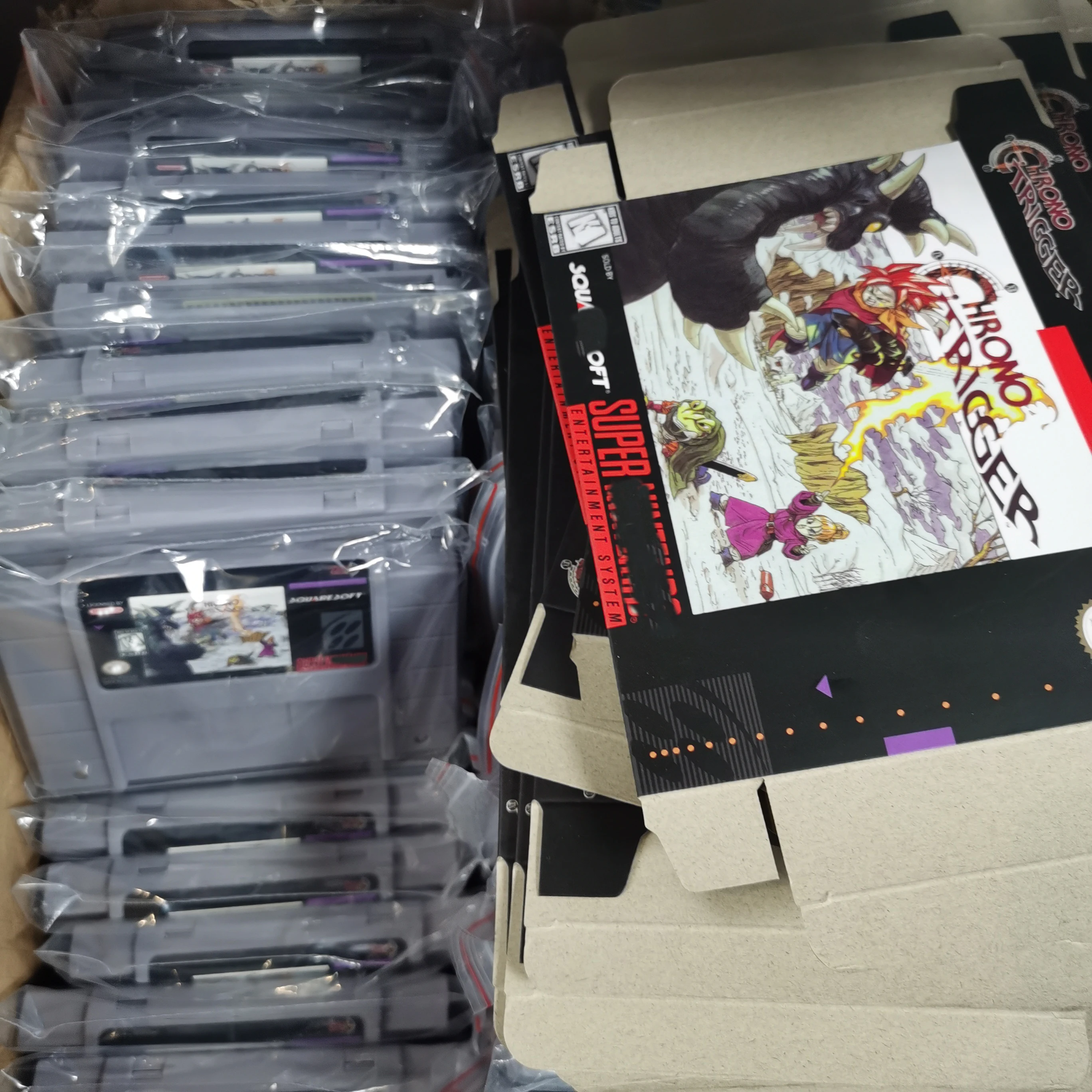 Chrono Trigger - 16 Bit US Version Battery Save RPG Game Cartridge With Retail Box For SNES