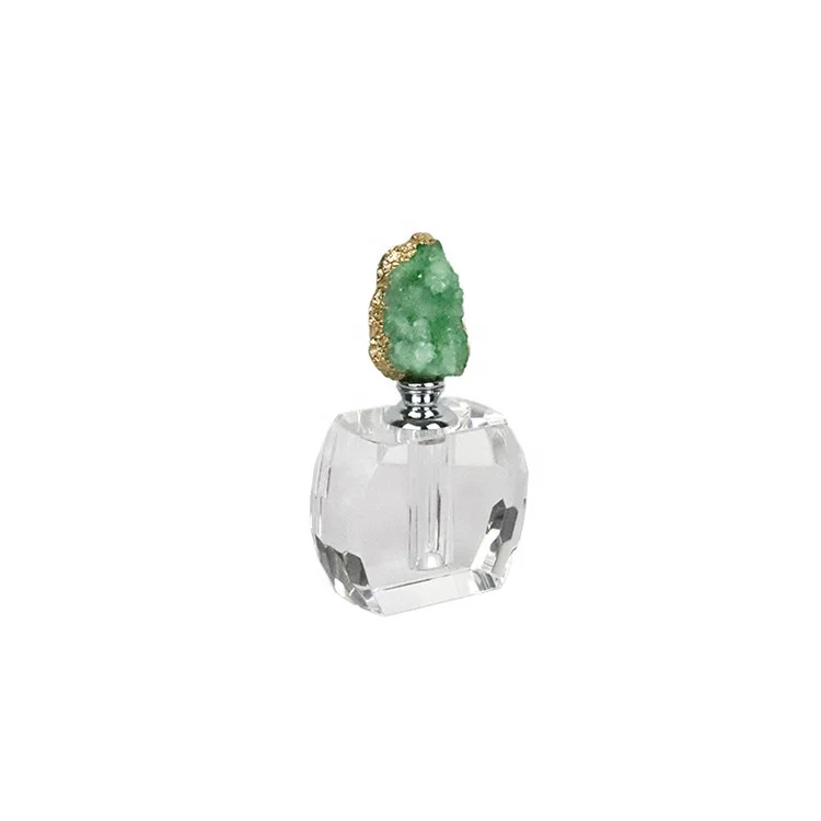 
5ml Luxury Design Wedding Anniversary Gift Perfume Oil Bottle Empty With Natural Agate Stone 