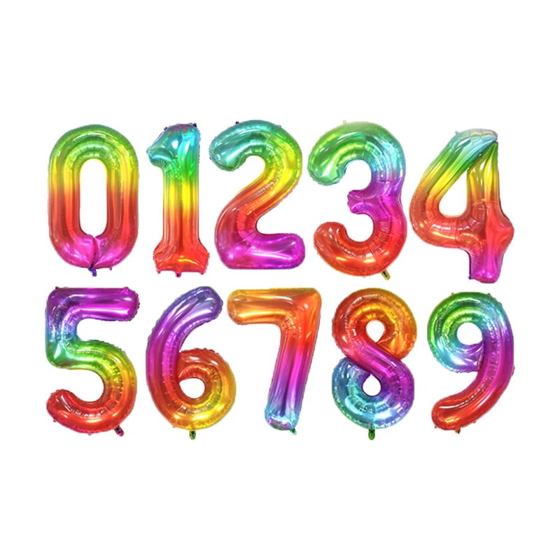 Balloons wholesale 40 inch 0-9 large number various colors foil number balloons party decoration supplies