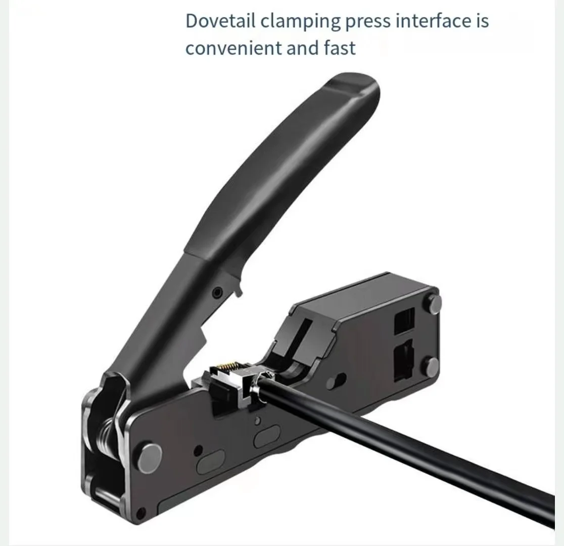 Factory wholesale multi-functional pressure wire pliers seven types of dovetail clip crystal head network wire pliers