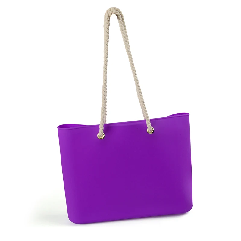 Wholesale Silicone Bag Eco-friendly Durable Silicone Shopping Handbag Beach Bag