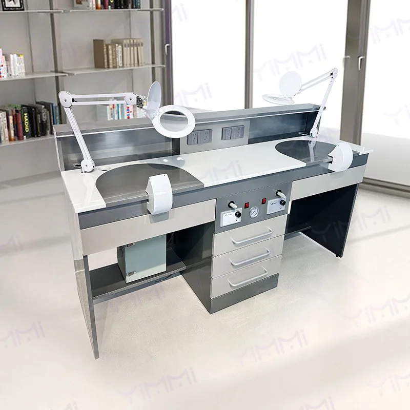Medical Equipment Stainless Steel Technician Table Dental Lab Station Table Laboratory Double Work Bench