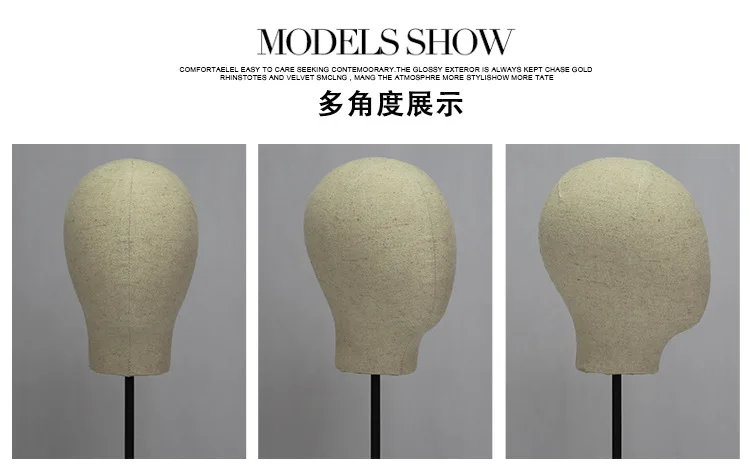 Beautiful fabric covered adjustable kids baby children head mannequin head with stand for hat wig scarf display