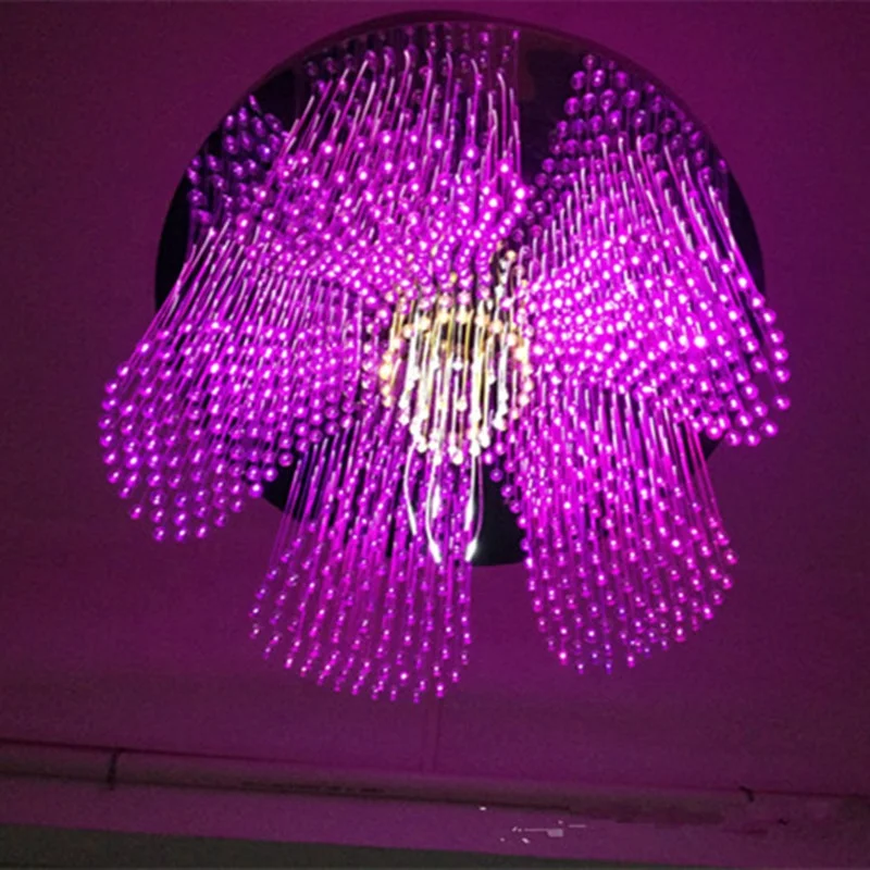 Free shipping LED fiber optic crystal chandelier for KTV/Hotel/Shopping Mall/Coffee House/company office