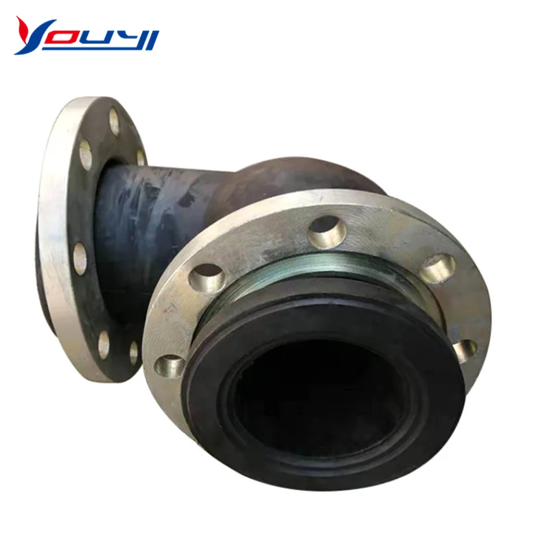 Floating flange double spherical flexible bellow threaded rubber expansion joints
