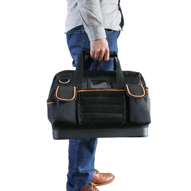 High Quality Heavy Duty Reinforced 1680D Polyester Tool Bag for Plumbers