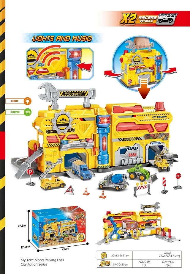 pretend play engineering construction repair shops toy car washing station vehicle repair and maintenance factory play set