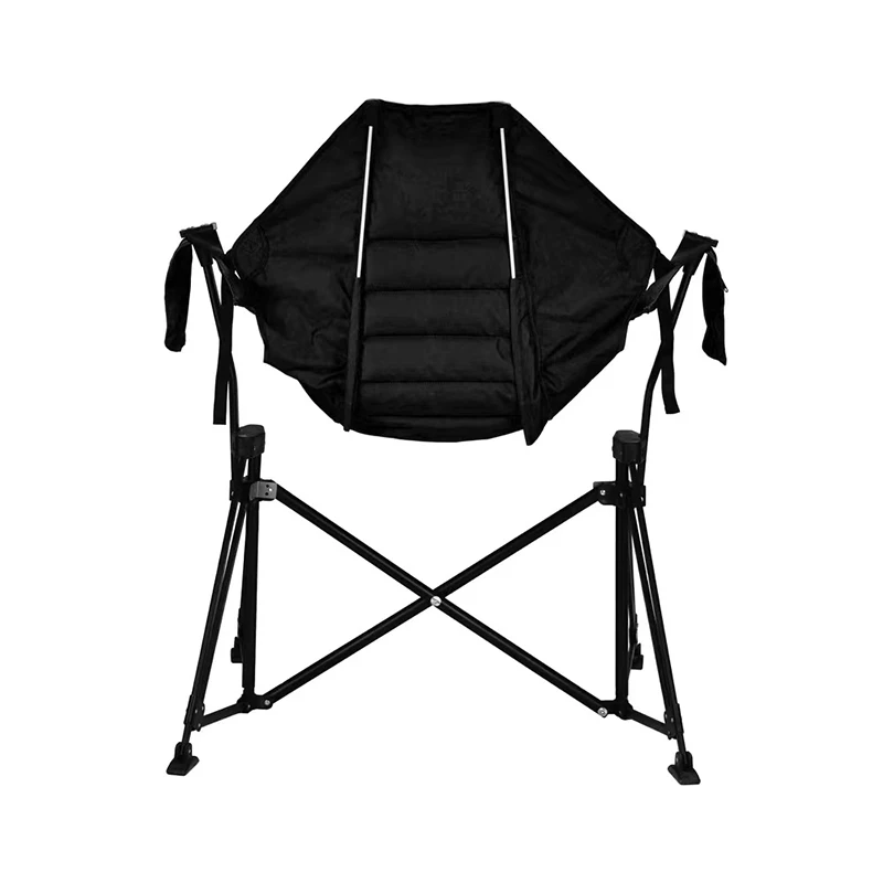 Wholesale Modern Design Steel Frame Furniture Adult Rocking Chair Outdoor with Adjustable Metal Fabric