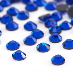 Round Ss6 MED Sapphire Hotfix Glass Rhinestone Dmc Crystal Rhinestones