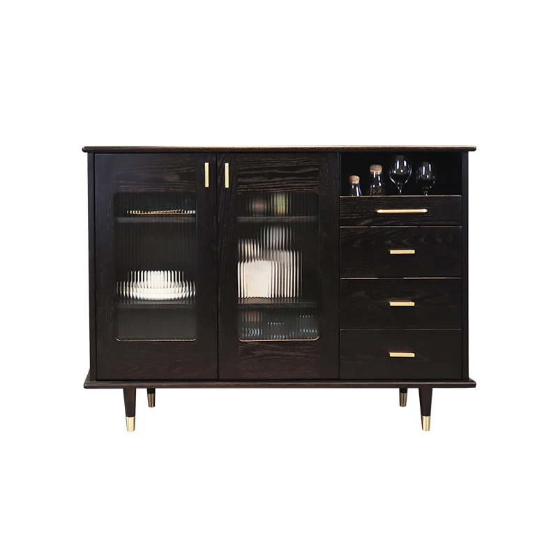 Поставщик с фабрики sideboard дизайны винтажное твердое дерево и подъемное стекло в столовой буфет Кабинет
