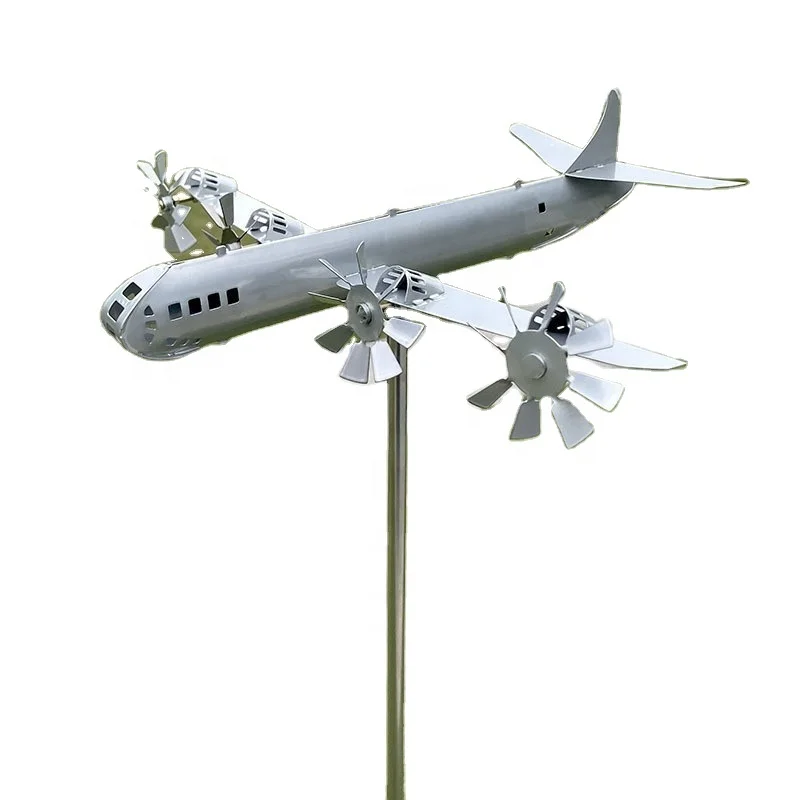 Custom hot Fort aircraft windmill metal crafts garden garden decoration crafts for gift