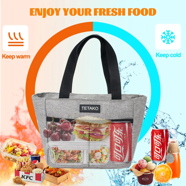 Custom logo Eco Friendly Large Sublimation Picnic Cooler Thermal Tote Insulated Lunch Bag For Adult