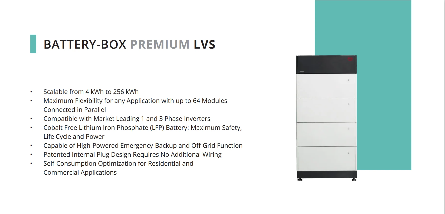 BYD LVS 24.0 kWh B-Box EU Warehouse Stock Price Premium Lifepo4 24kW 250ah 51.2V Stackable Ground Mounted Solar Battery