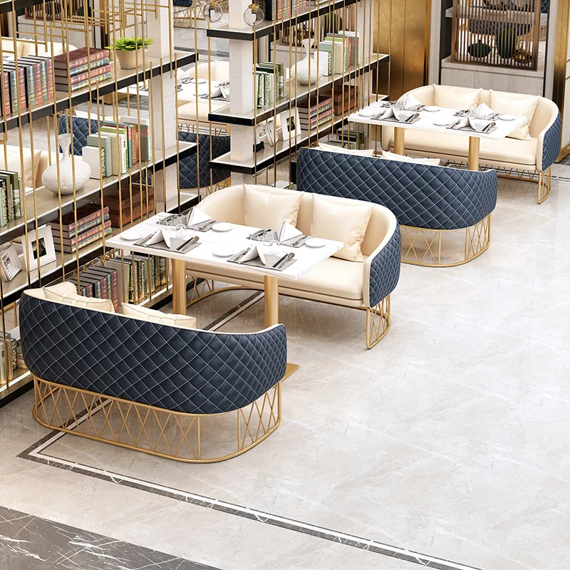 Modern Light Luxury Hotel Apartment Villa Restaurant cafe Living Dining room furniture sets marble tables Chairs set Custom