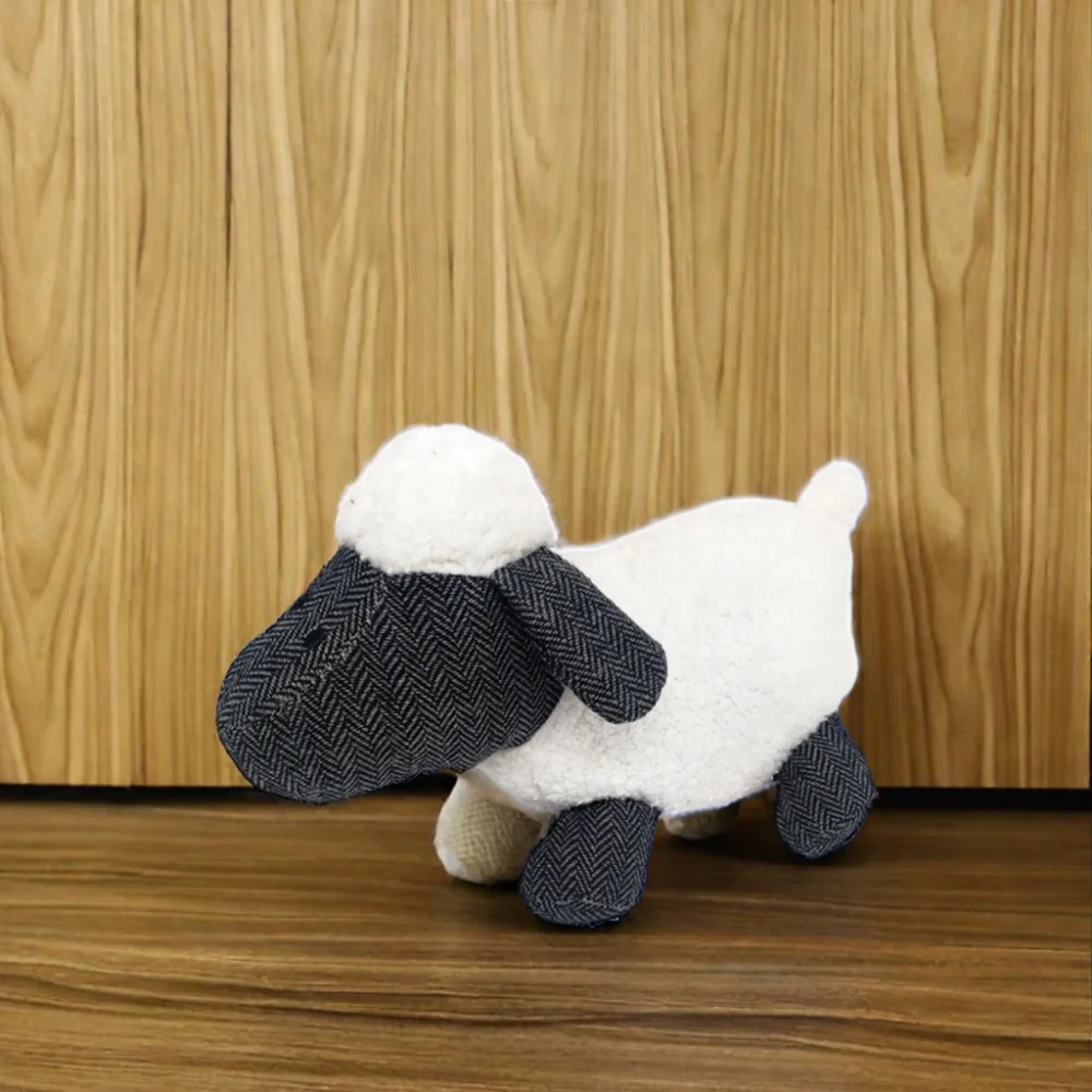 Cartoon Sheep shape door stop fabric animal stuffed sand door draft stopper for home decoration