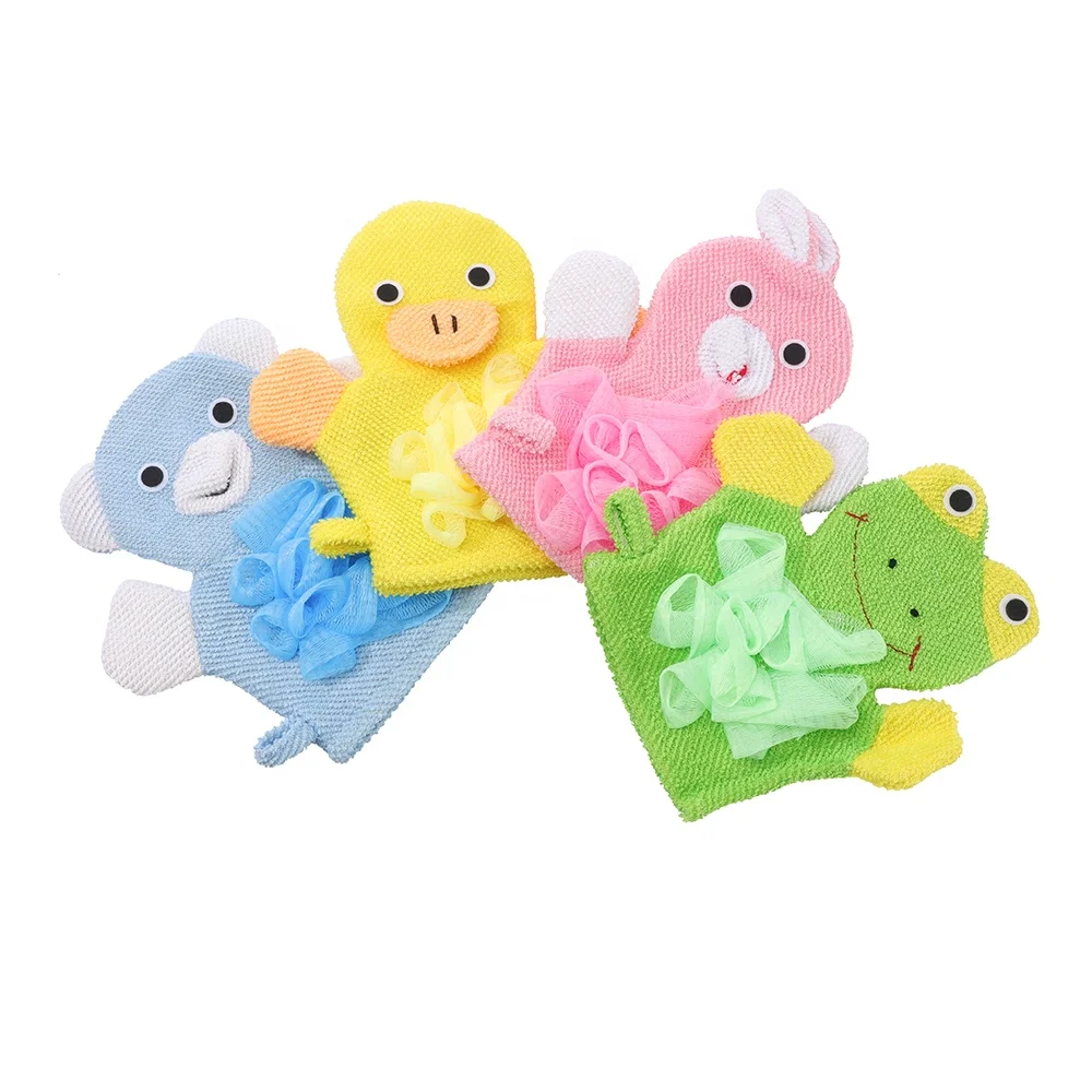 Многоцветная детская приятная на ощупь щетка для ванны, душа, цветка, мяча, перчатки, щетка для ванны