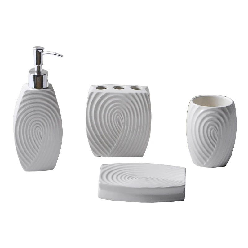 Ceramic 4PCS Bath Set Bathroom Accessories Set