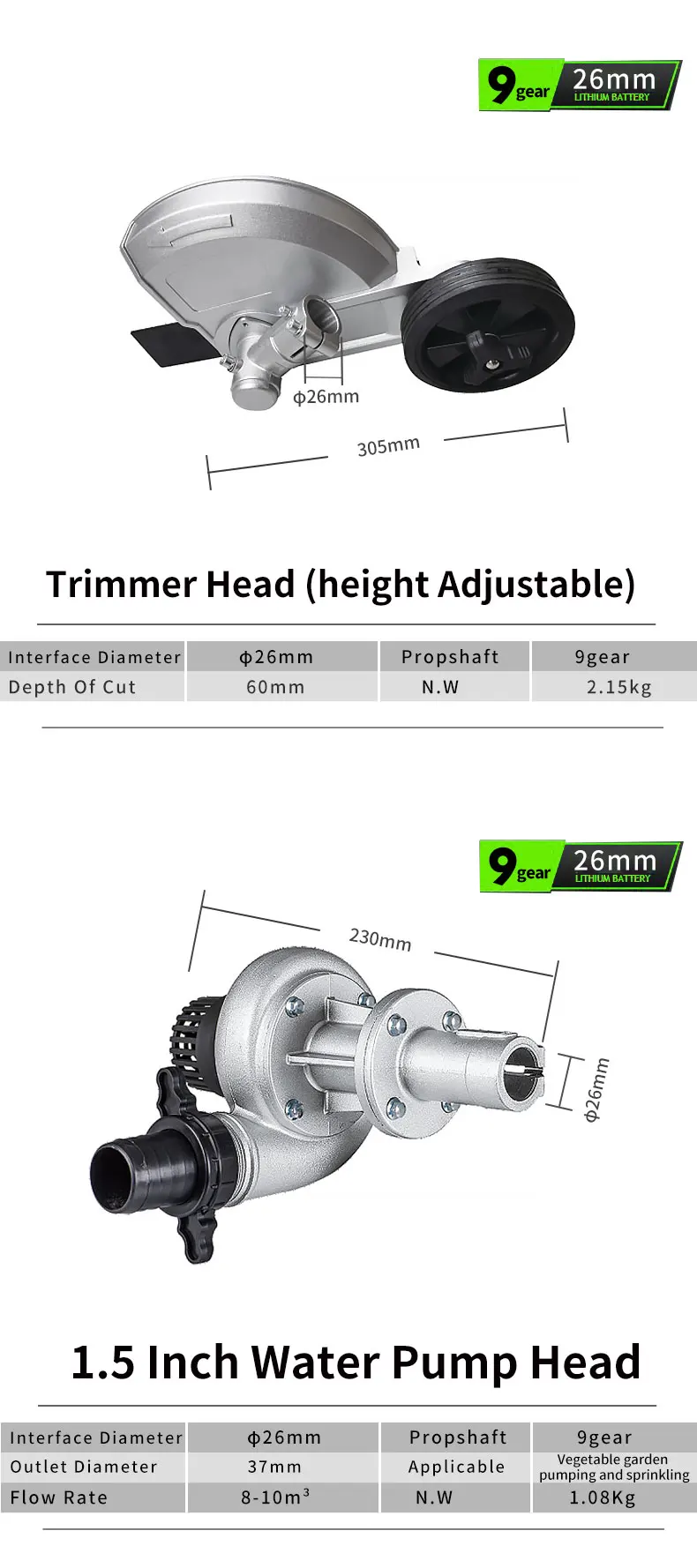 Brush Cutter Accessory Lawn Mower Tool Replacement Brush Cutter Olive Picking Head