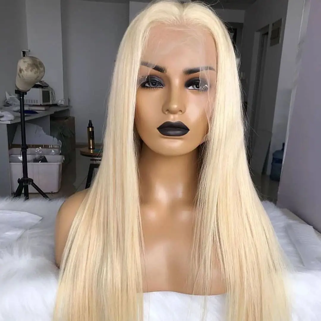 Hot Sale Indian Virgin Hair Blonde 613 Full Lace Wig Hd Lace Frontal Wig For Women Transparent Lace Front Human Hair Wigs Vendor