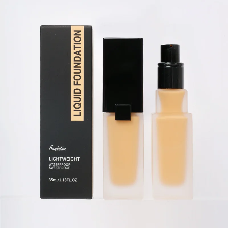 Makeup Base Waterproof Full Coverage Foundation Lasting Lightweight Face BB Cream Cosmetic Private Label Liquid Foundation