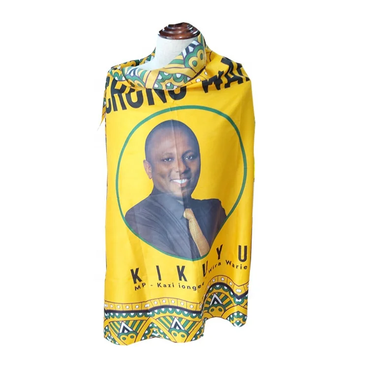 ODM&OEM kenya political kanga Africa clothing  wax fabric cotton wrapper election print campaign kangas lesso