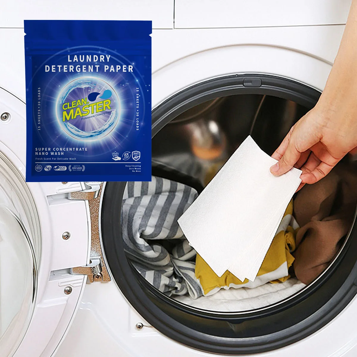 Clear master Biodegradable Eco-friendly Laundry Detergent Sheets