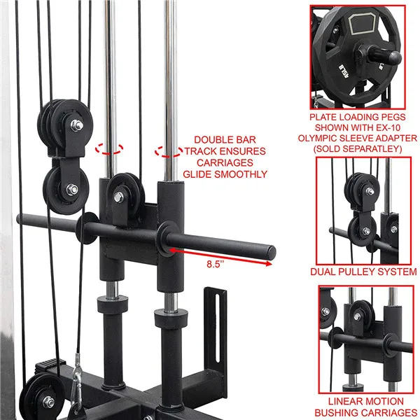 YYH New Hot Selling Wall Mount Cable Attachment Station with Adjustable Pulley System for Home Gyms Equipment