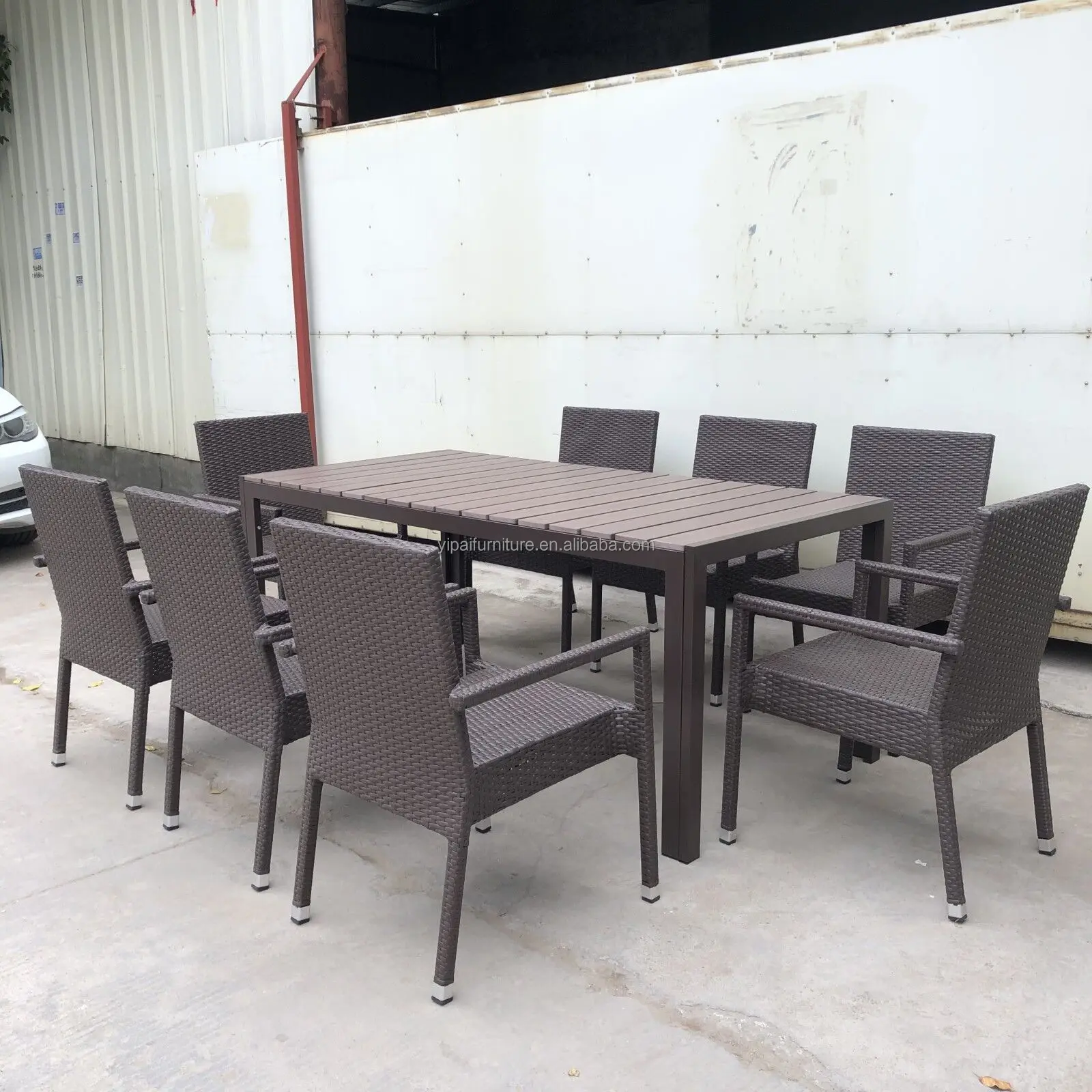 Outdoor Rattan Furniture  Garden Table Chair Set PE Rattan Dining Garden Sets Wicker Garden Furniture