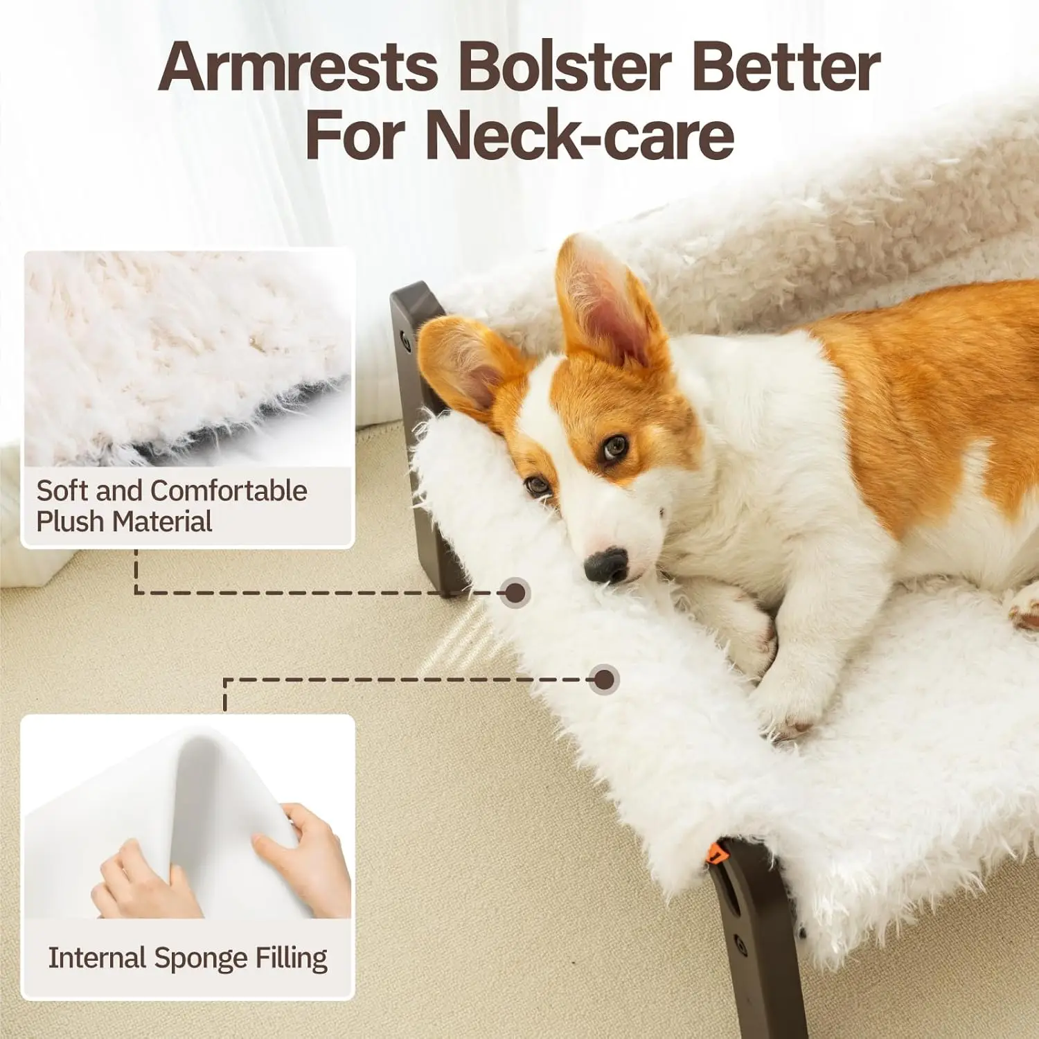 Raised Cat Beds  Couch Elevated Cat Bed Small Dog Bed for Kitty Puppy Small Pets Washable Cat Sofa