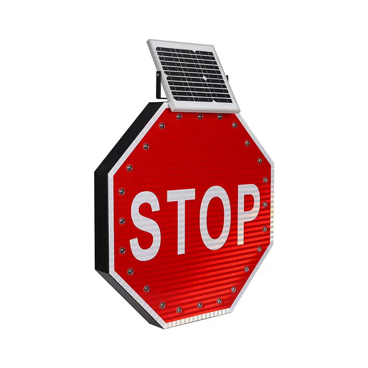 Different colors yellow solar led car triangle warning traffic control signs various shapes warning traffic signs