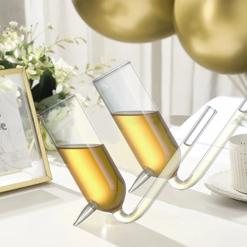 Rapid Champagne Consumption glass Champagne glasses tulip-shaped champagne glass straw cup whiskey cup glass cup