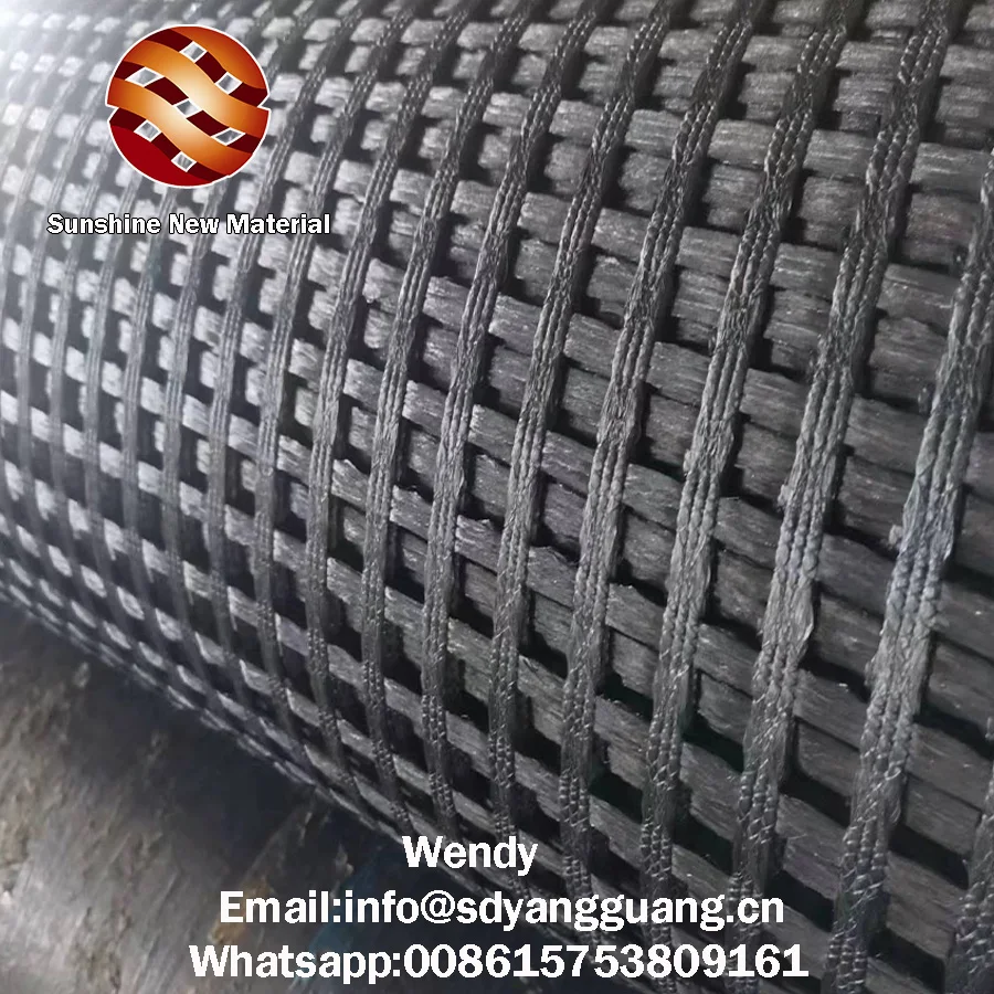 High strength low elongation driveway stabilization woven geotextile fiberglass fabric